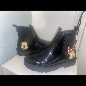 Minnie and Mickey  boots. Pre loved some scuffs.
